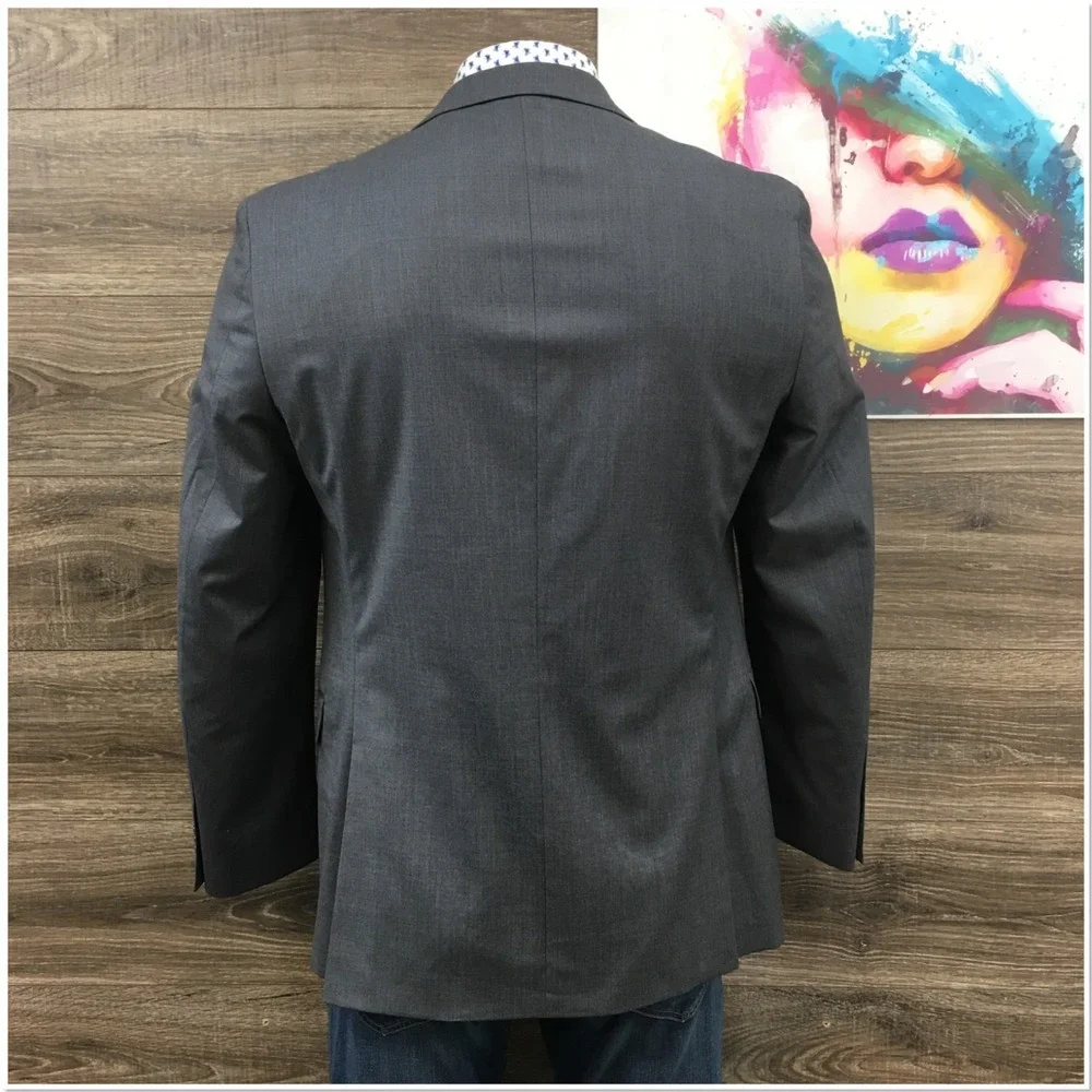 TOMMY‎ HILFIGER Mens Wool Blazer Sport Coat Casual Jacket Size 42L Gray Suit